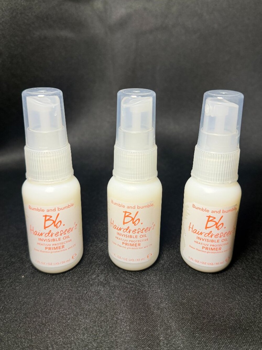 3x Bumble & Bumble Bb Hairdresser's Invisible Oil Heat/UV Protective Primer 1oz